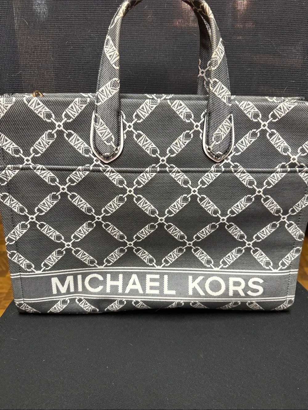 Michael Kors GiGi Empire Jacquard  Logo Messenger Tote